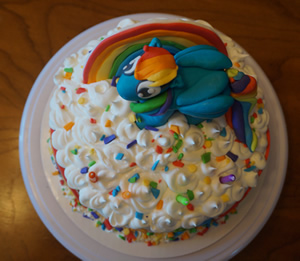 Rainbow Pony Cake
