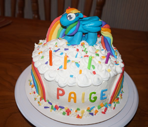Rainbow Pony Cake